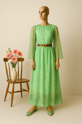 Maxikleid trompetenärmel - maxikleid,