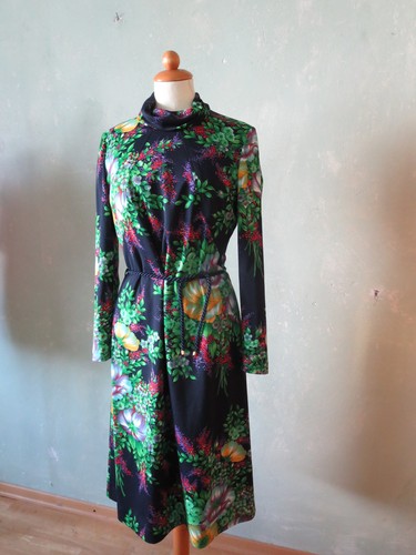 Kleid dunkel blau blumenmuster - dunkel,