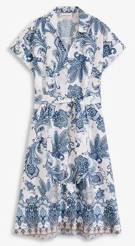 Damen kleid weiß blau - kleid,