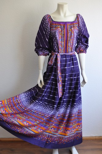 Trevira vintage 70er maxikleid - trevira,