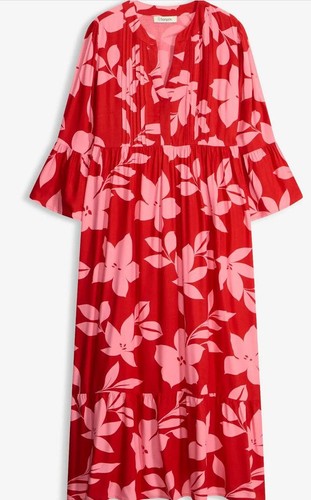 Damen maxi kleid - damen, rot
