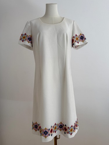 Vintage 70er kleid - vintage, weiß