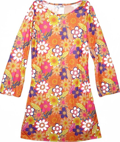 Damen flower power kleid - flower,