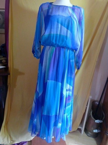 70er jahre vintage chiffon - 70er,