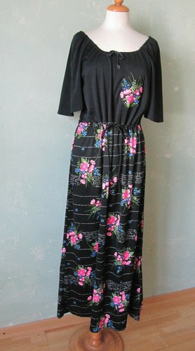Kleid maxikleid 70er jahre - kleid,