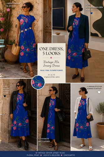 Vintage 70er jersey kleid - vintage,