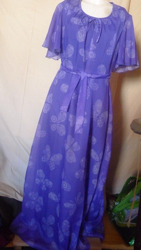 70er maxikleid mit - maxikleid,