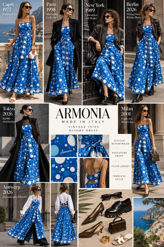 Maxikleid armonia vintage - maxikleid, 70er